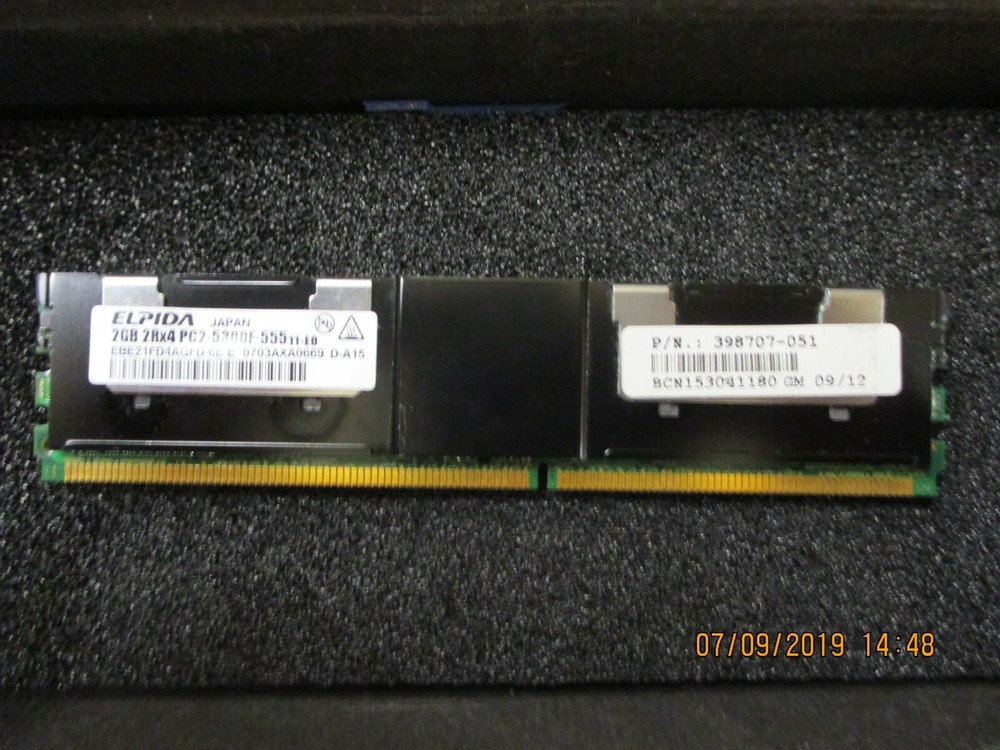ELPIDA - EBE21FD4AGFD-6E-E -2GB 2RX4 PC2-5300F FULLY BUFFERED ECC DDR2 Memory