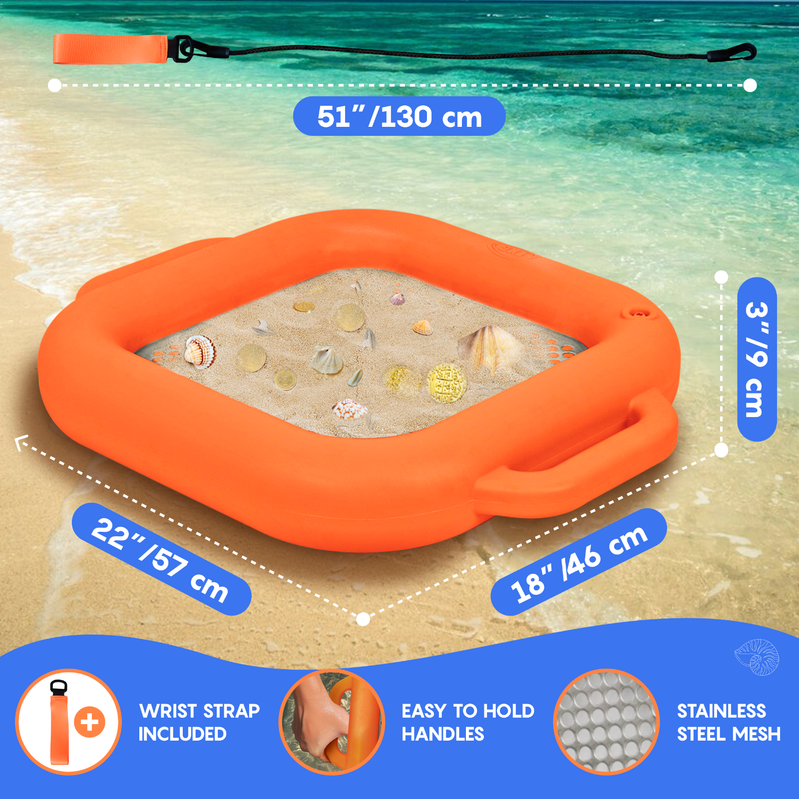 CKG Floating Shark Tooth Sifter for Fossil Hunting and Shark Teeth, Sand Sifter