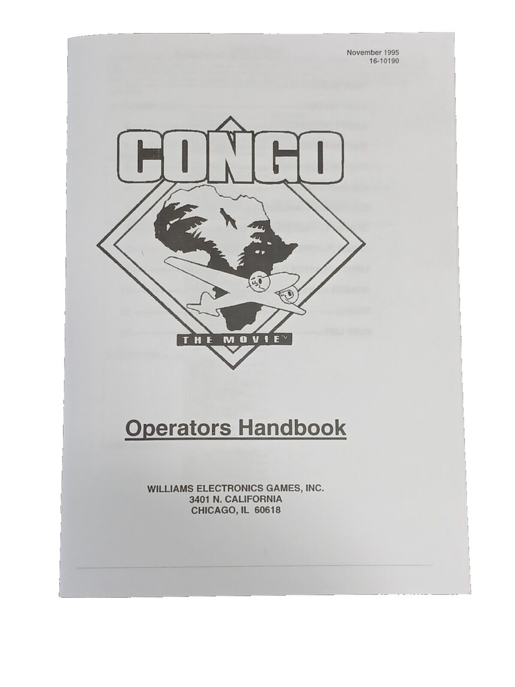 Williams Congo Operators Handbook