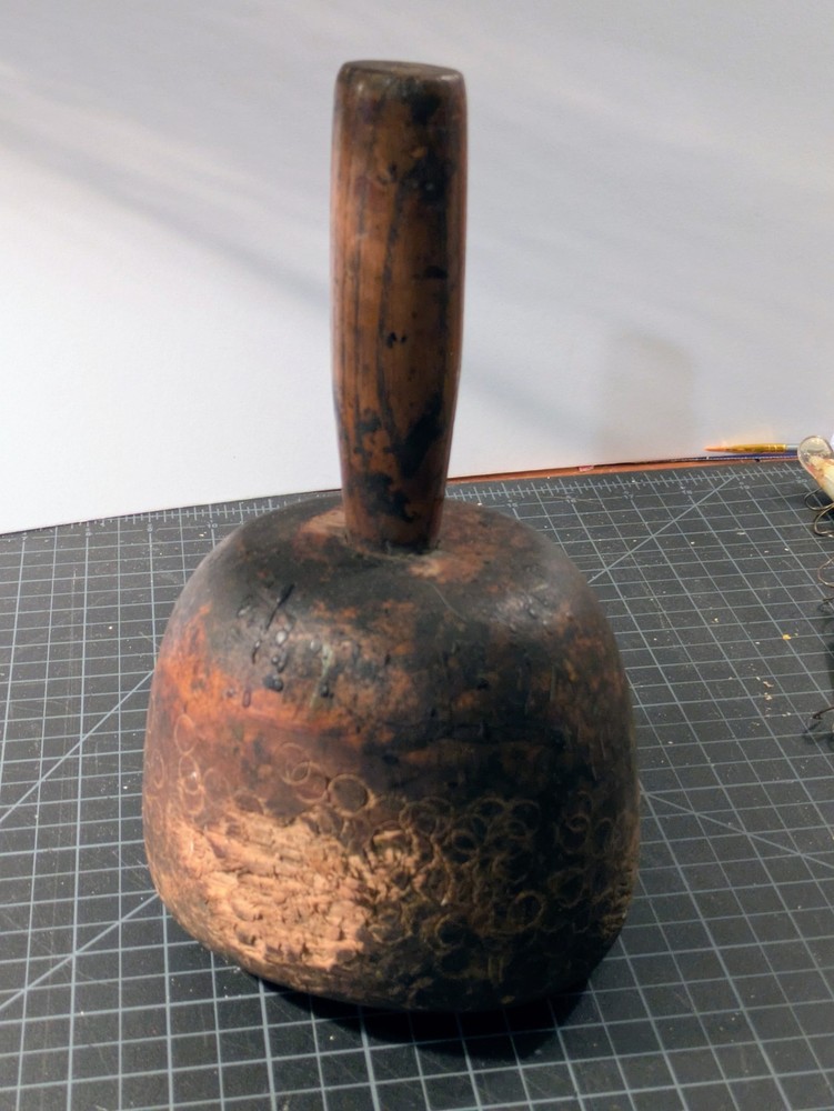 Antique Round Wood Carving Mallet Tool