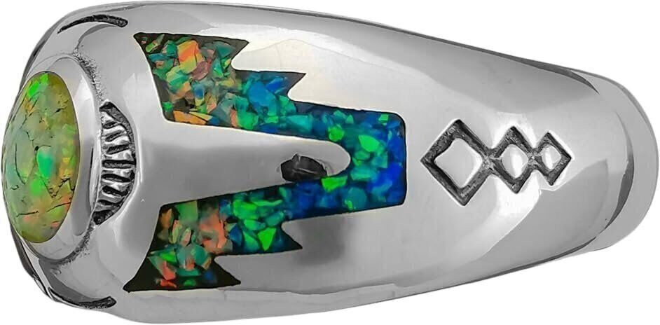 Opal Sleeping Beauty Sterling Silver Ring