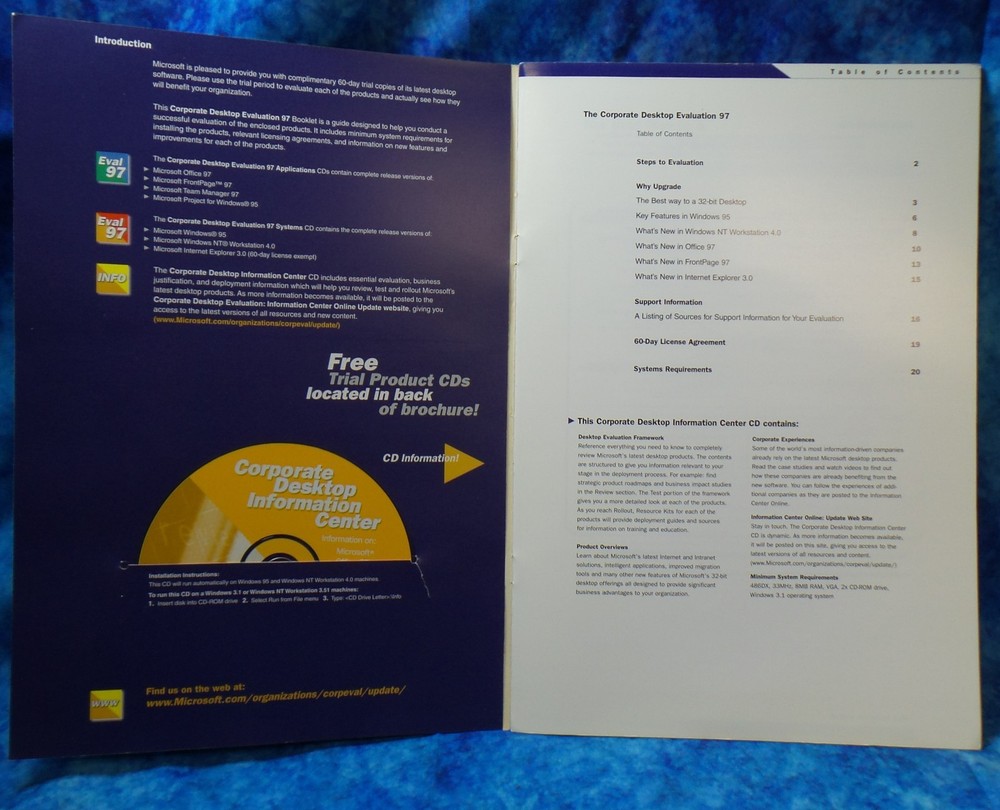 Microsoft Corporate Desktop Evaluation 97: Office 97, Win95, Win NT4, Frontpage