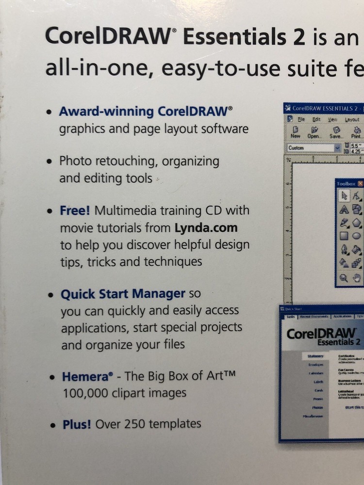 Corel Drawing Essentials 2 Windows ESS2ENGPC Photo Editing Suite Program