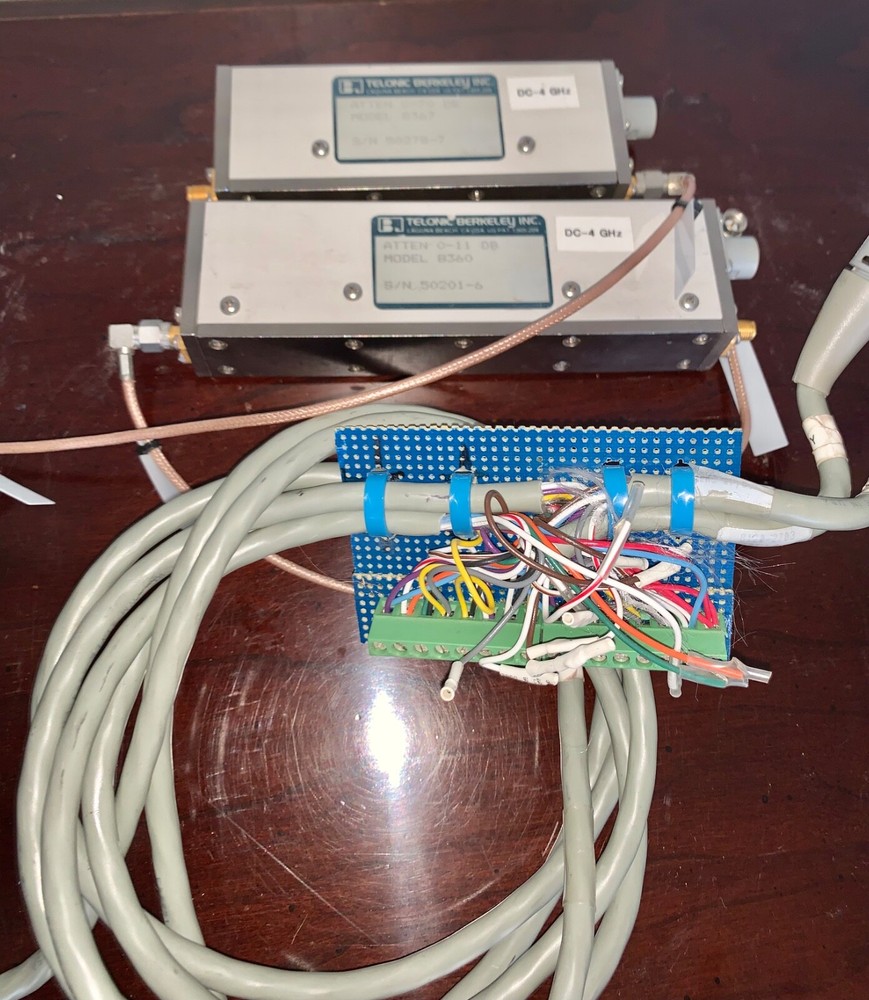 (2)Telonic Berkeley 8360 & 8367 Programmable Attenuators with Cables