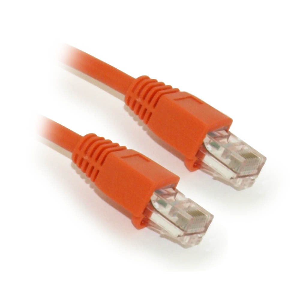 1ft Cat5E Ethernet RJ45 Patch Cable Stranded Snagless Booted ORANGE