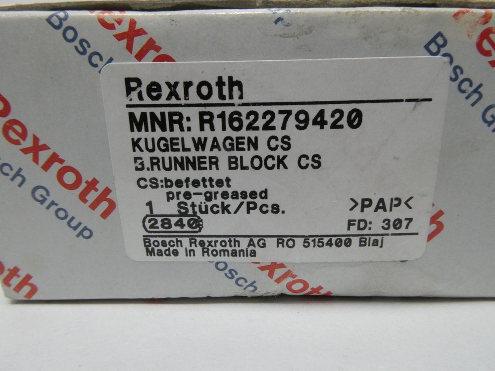 Rexroth R162279420 B. Runner Block