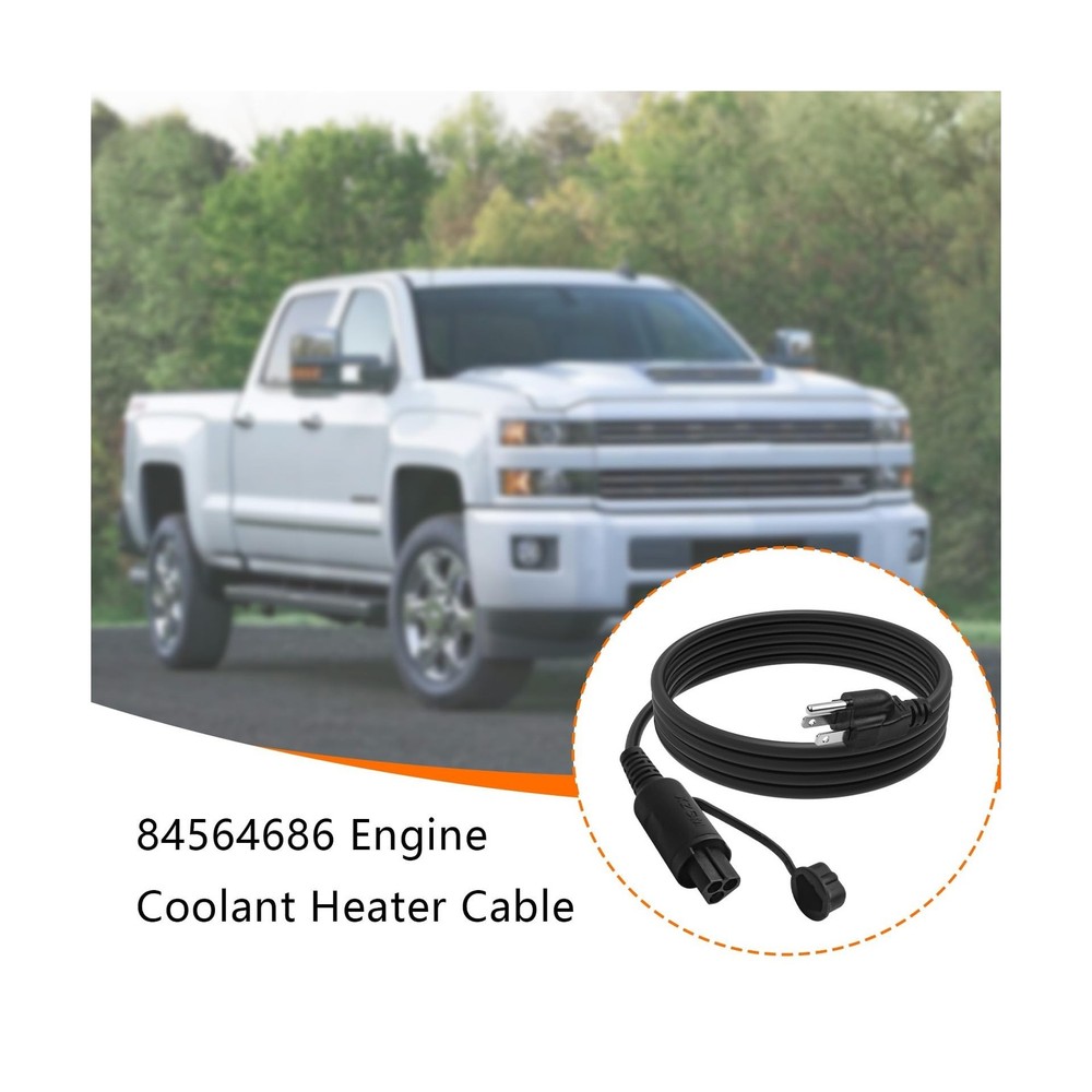 84564686 Block Heater Cable，Engine Coolant Heater Cable Compatible with C