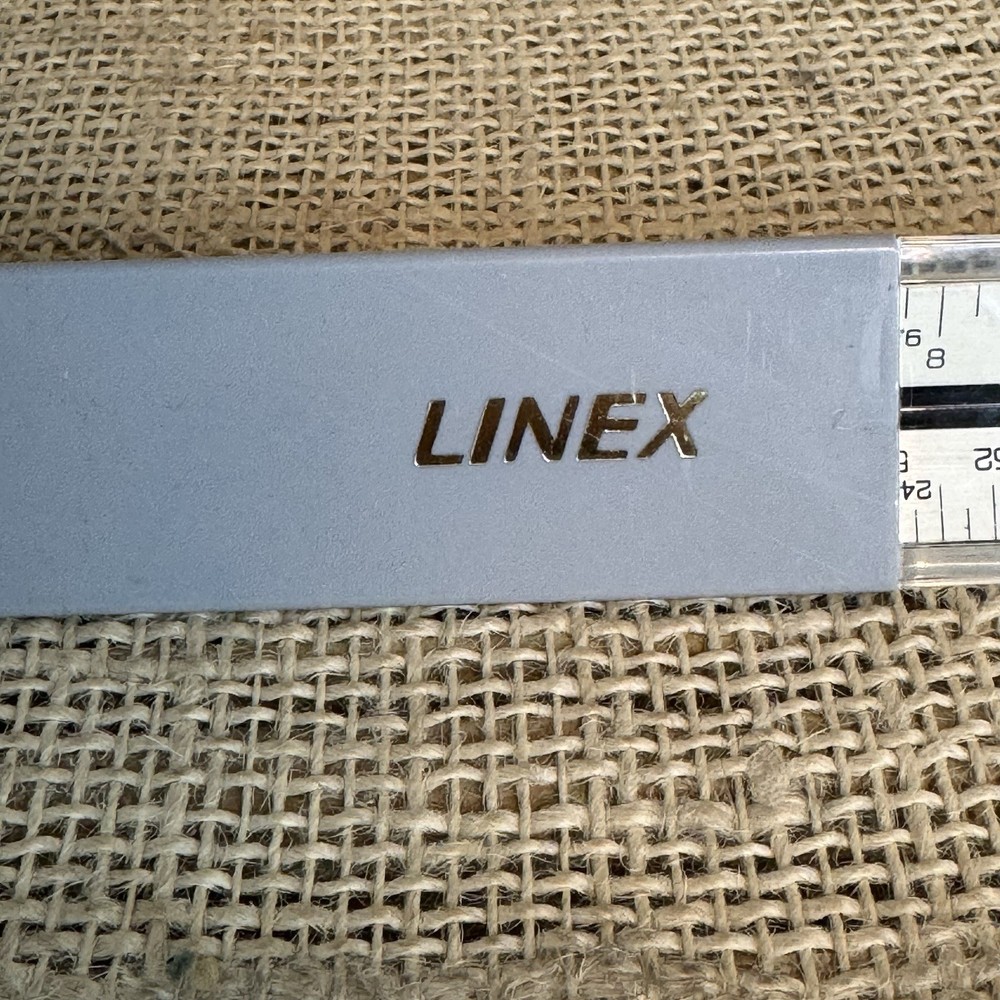 Linex Unmarked Triangular Graphics Engineering Drawing ruler in original case