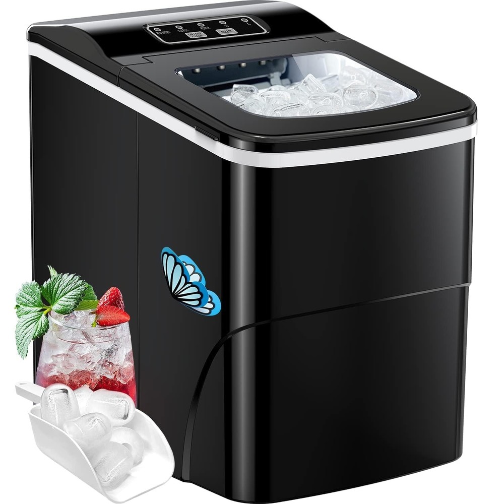 Ice Makers Countertop - Portable Ice Maker Machine for Countertop, Make 26 lb...