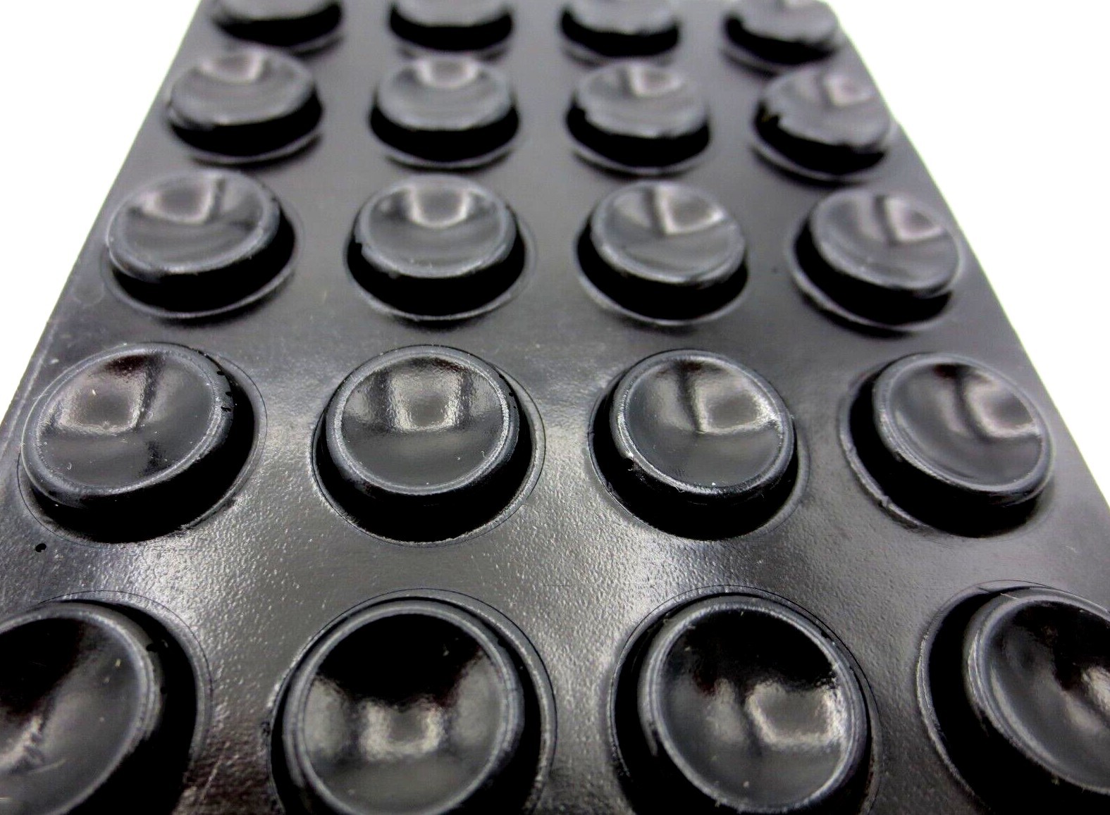 Stick-On Bumper Pad Durable Lasting Rubber Adhesive, Has 1/2" Pad, Is 1/8" Tall