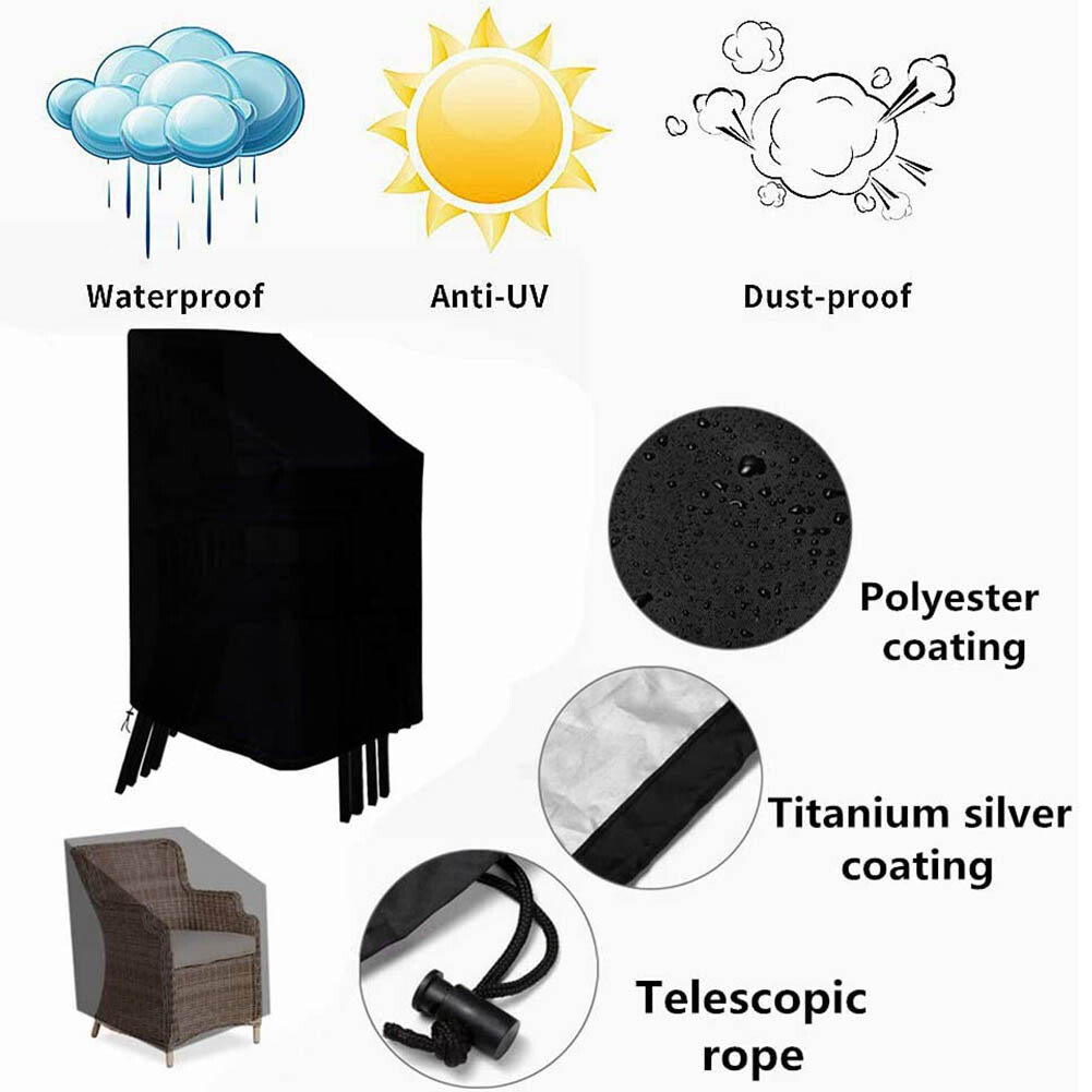 Waterproof Patio Chair Covers Lounge Seat Outdoor Garden Lawn Furniture Covers