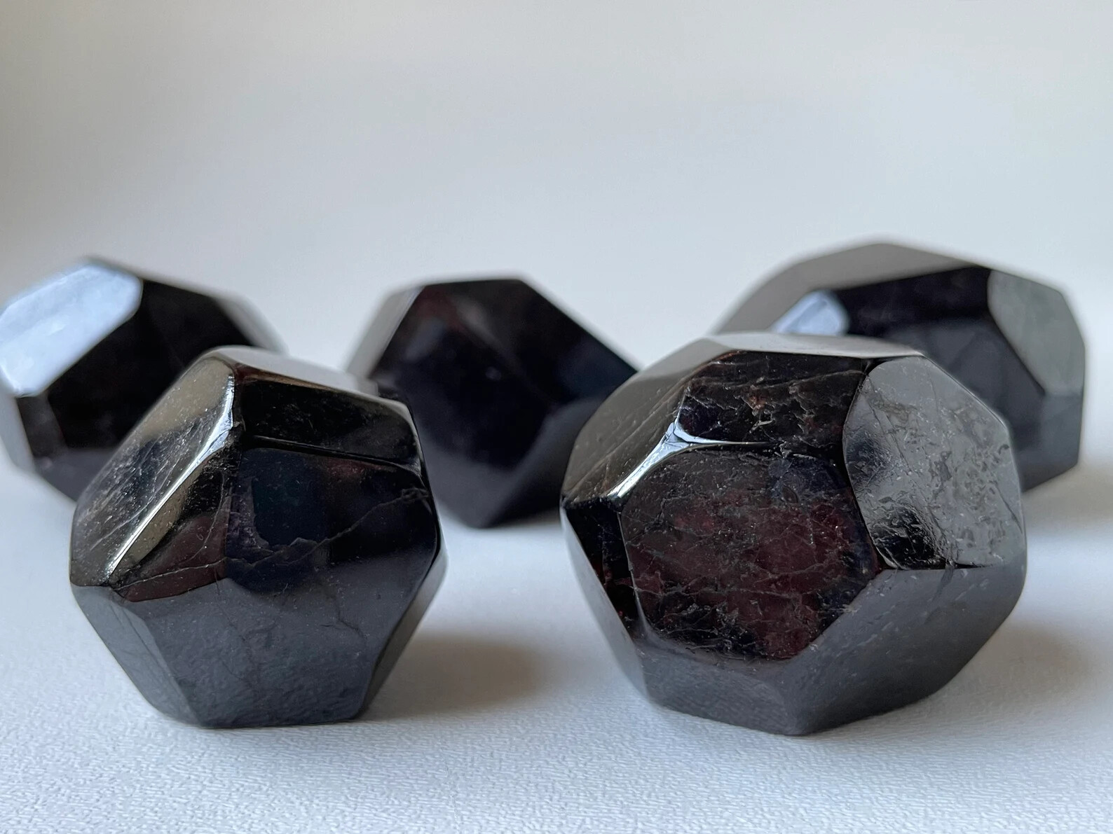Extra Large Garnet 8 Sides Polished,1.75 to 3" Polished Almandine Garnet Faceted