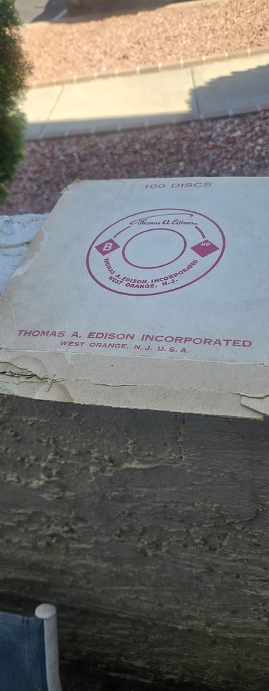 Thomas Edison Voicewriter Ruby Red Translucent Diamond Disc...Says Unused