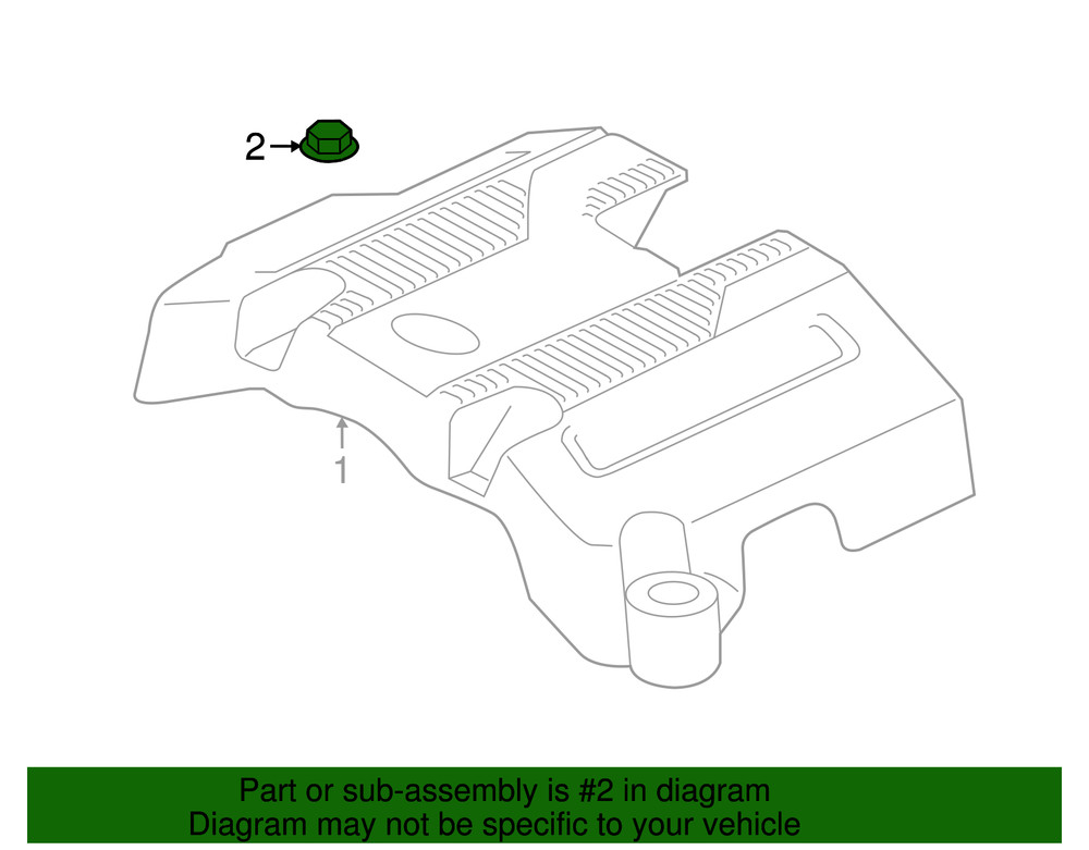 Genuine Ford Engine Cover Nut W520201-S450B