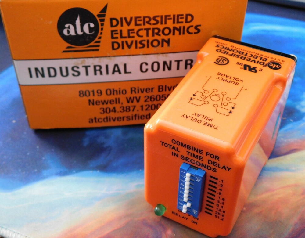NEW ATC Diversified Electronics TBC120AAA Time Delay Relay 0.1 - 102.3 Sec Delay