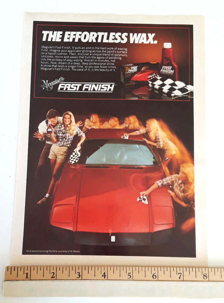 MEGUIAR'S WAX - PANTERA -  ORIGINAL 1982 AD