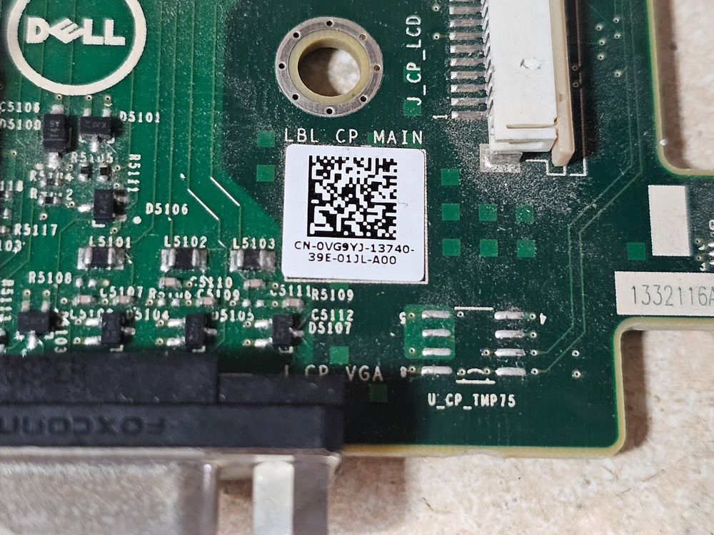 Dell PowerEdge R720 Front Control Panel VG9YJ ships quickly