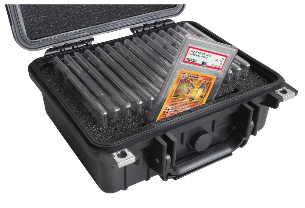 Apache 1800 Waterproof Protective Case - Ideal for PSA Graded Cards - Black