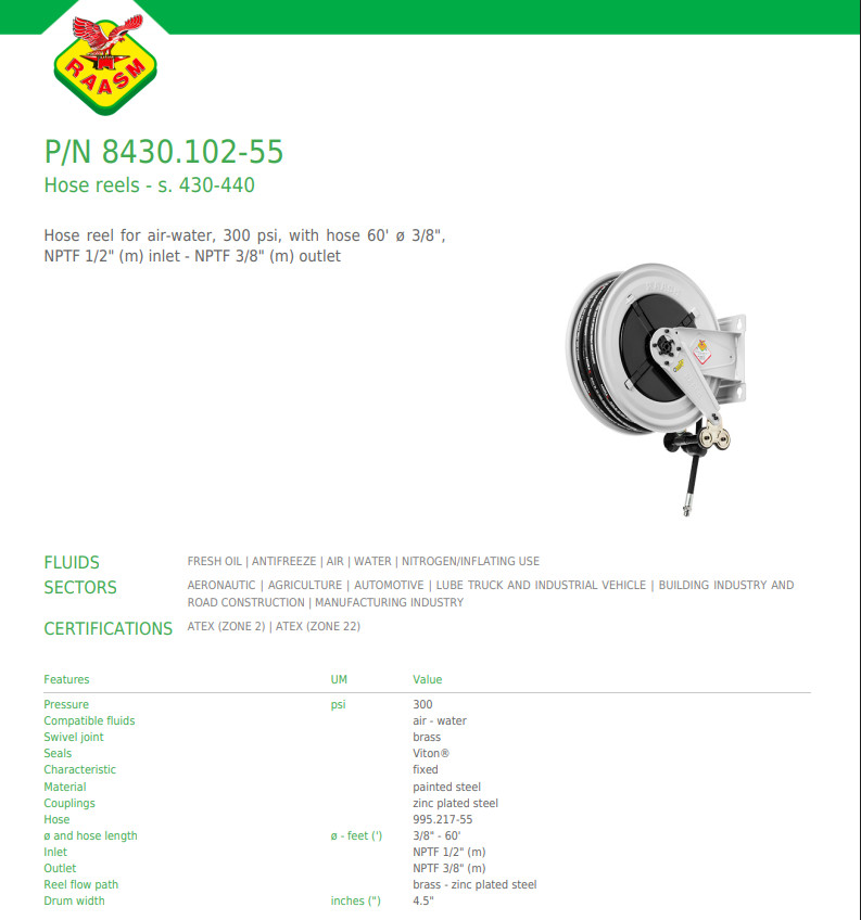 RAASM Hose Reel