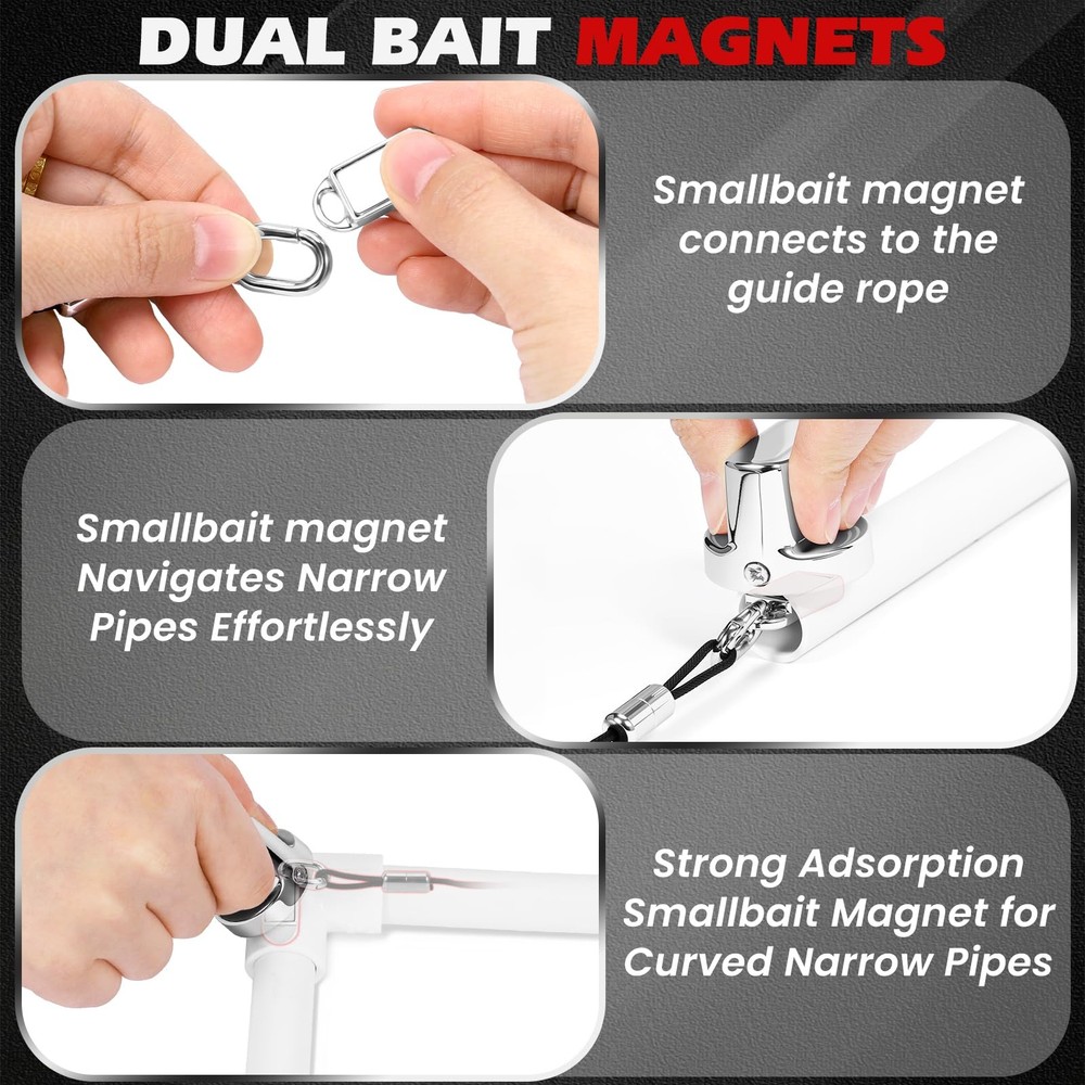 Wire Fishing Tools Fish Tape Wire Puller Kit Magnetic Cable Puller Pulls