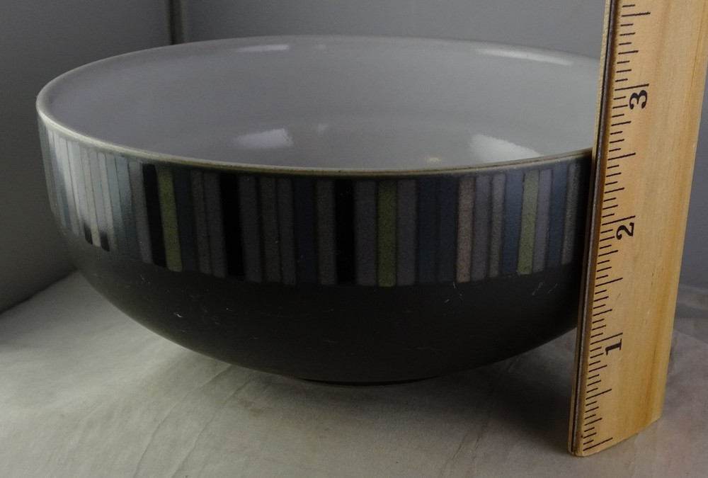 Denby Jet Stripes Soup Cereal Bowl