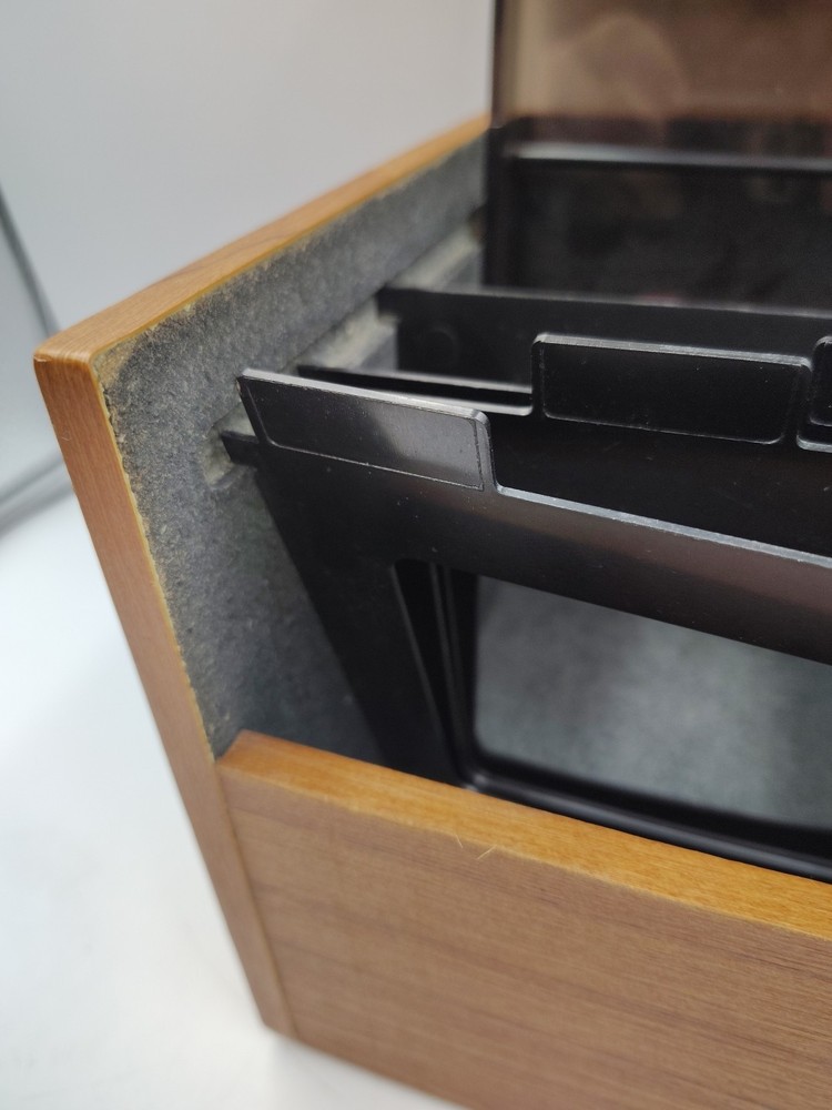 Vintage Computermate Wood-Grain Floppy Disk Organizer