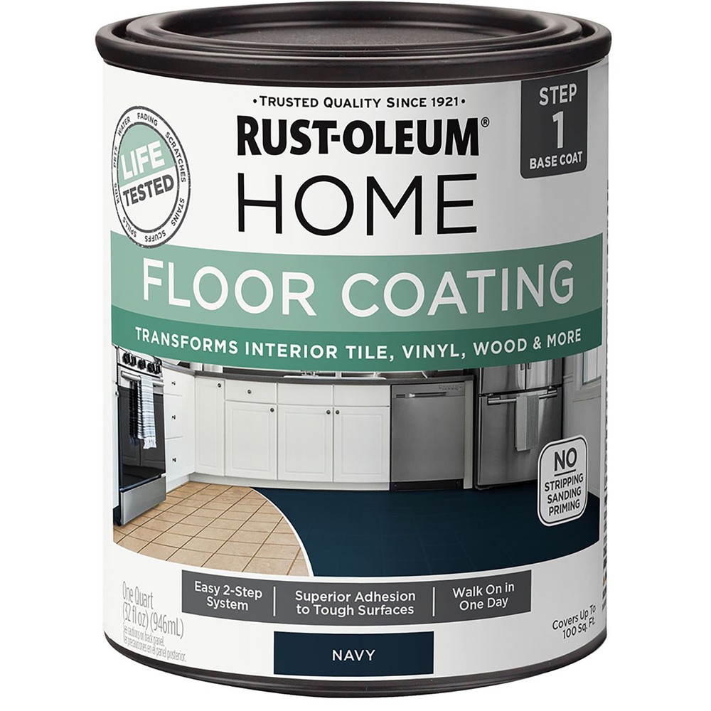 Rust-Oleum 365931 Floor Coating Base Coat Navy Quart