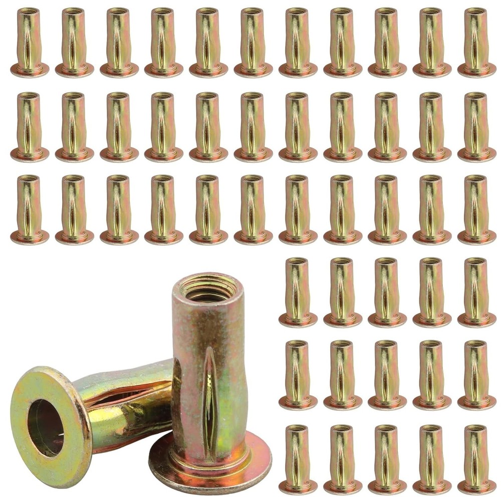 50 Pack Multi-Grip Rivet Nut Kit - Zinc Plated