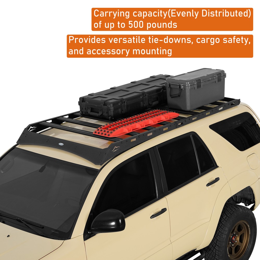 Hooke Road Roof Rack Luggage Carrier Basket Black for Toyota 4Runner 2003-2009