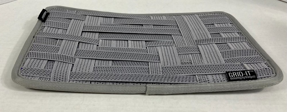 Luggage Accessory Organizer Overlapping Grid Gray