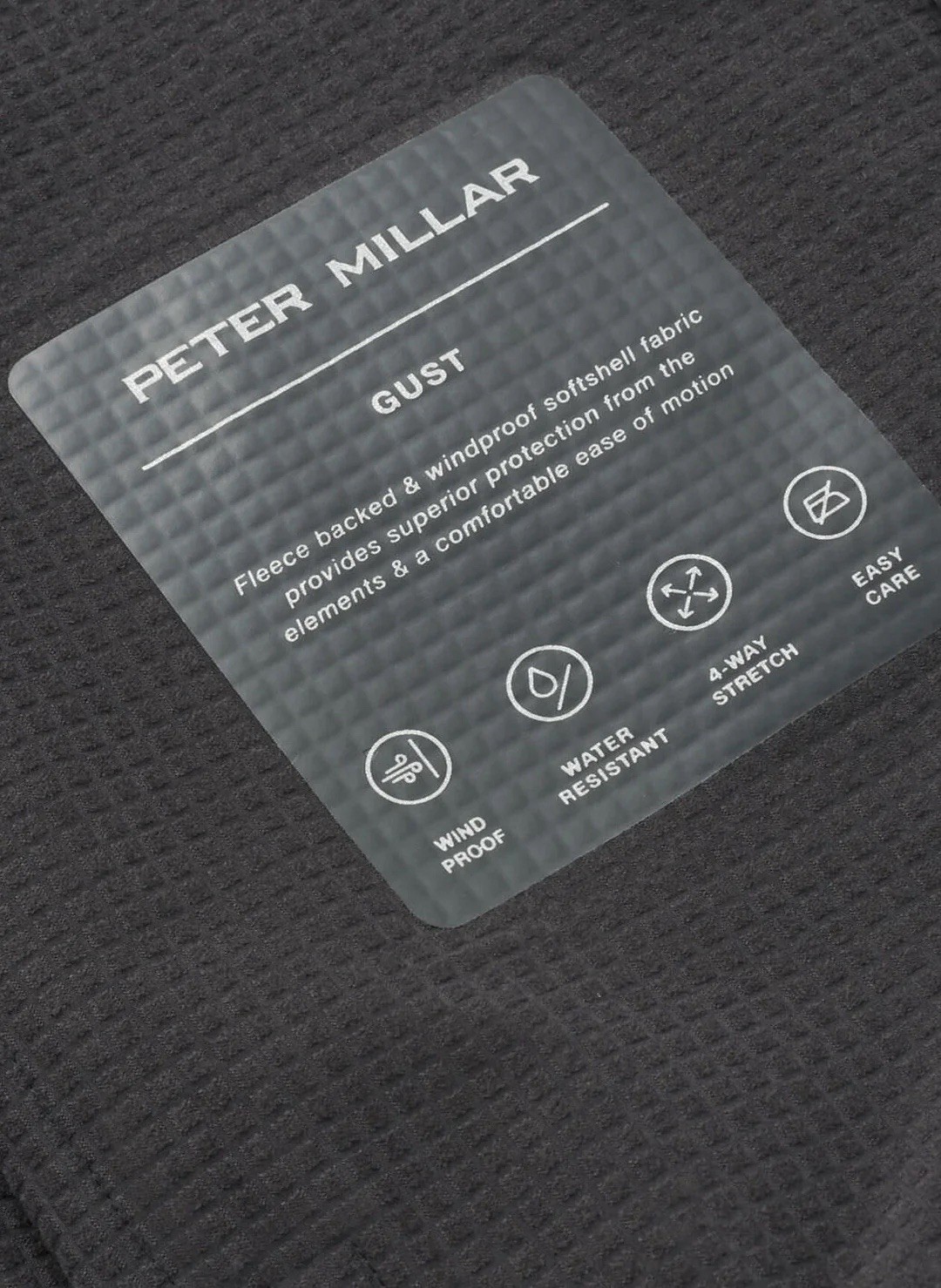 Peter Millar Gust Men's LARGE Carbon Black Full Zip Vest $195 MF25EZ31