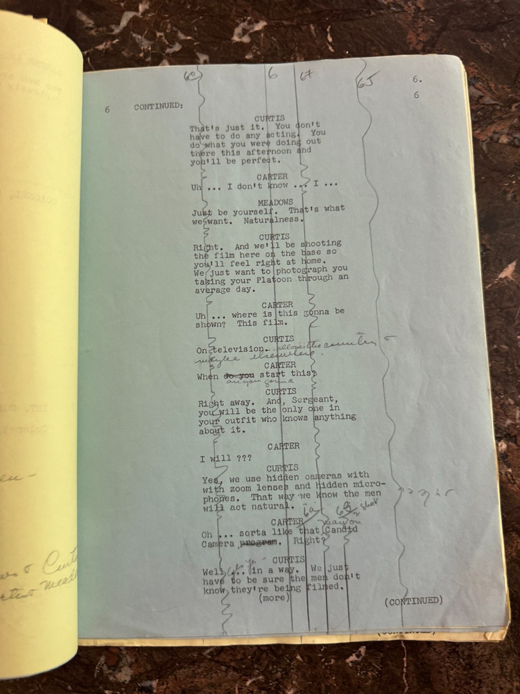 Gomer Pyle USMC - HEAVILY ANNOTATED Original Script - A STAR IS BORN #52