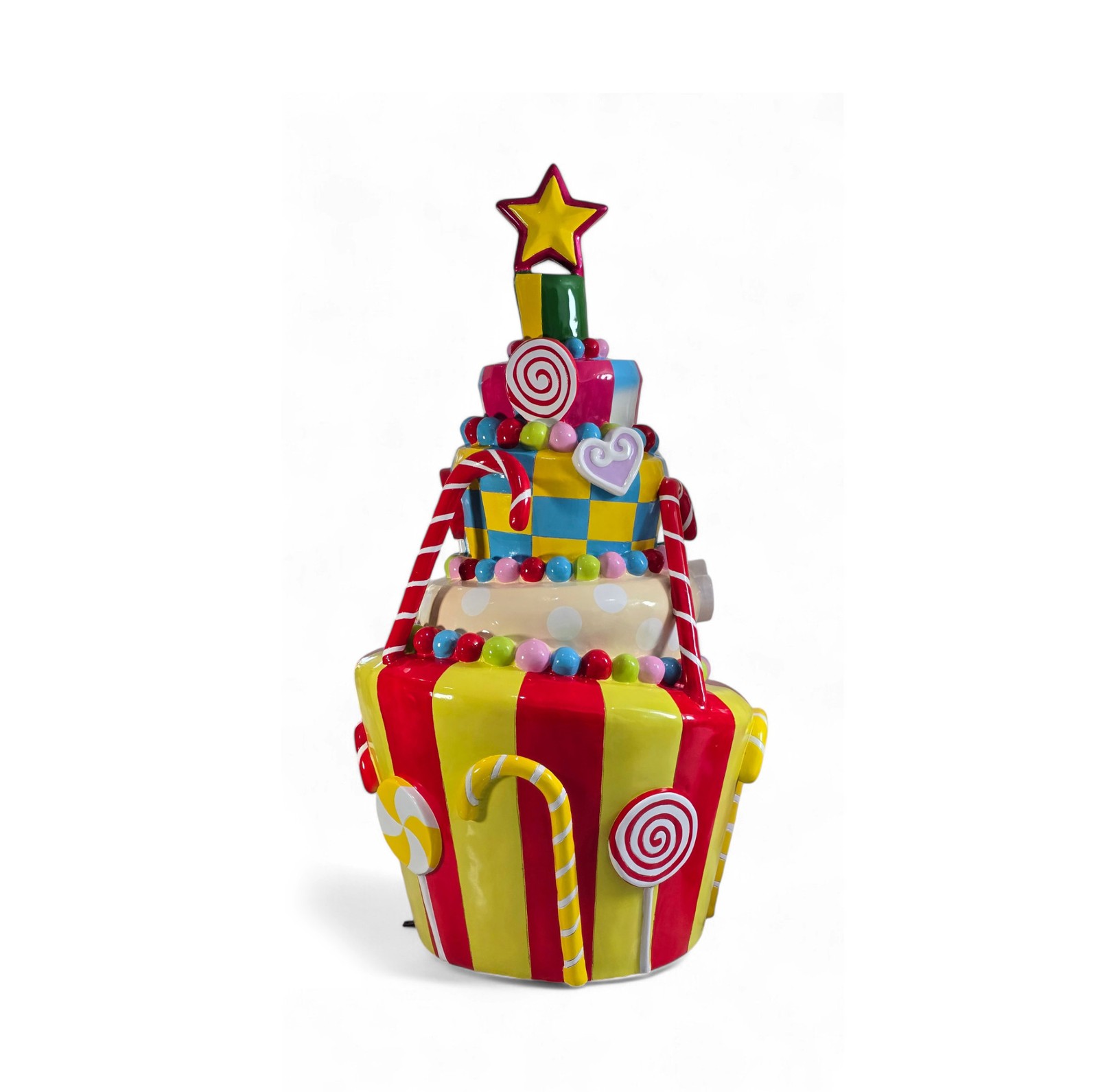 Cupcake Candy Throne Statue 7FT Large Indoor & Outdoor Durable