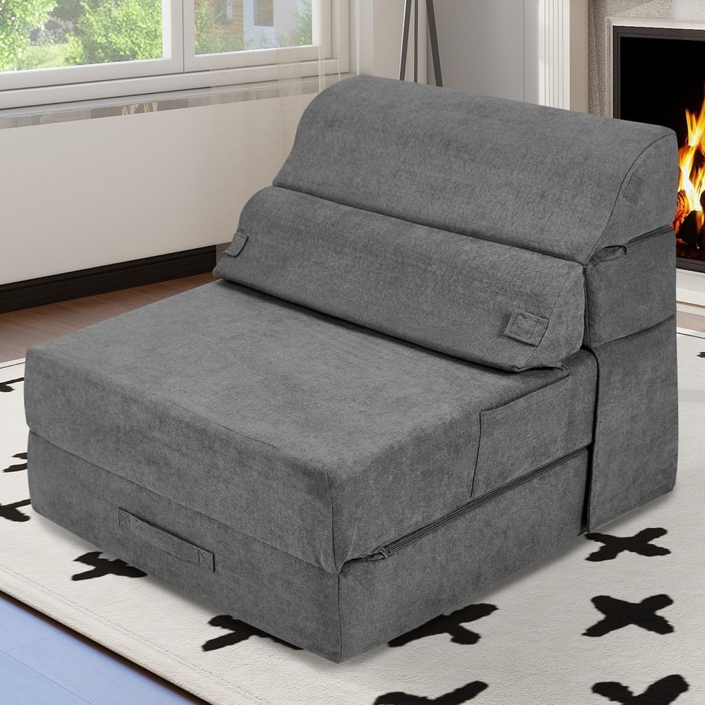 Comfy Foldable Sofa Bed - Folding Single Sofa Bed for Adults, Convertible Sle...