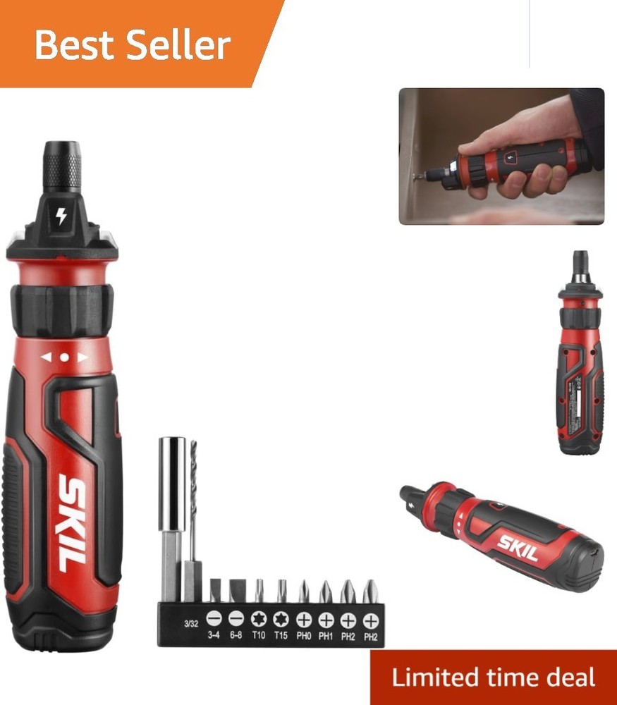 Ultimate Electric Screwdriver Set: 32 Bits, 8 Sockets & Rechargeable Flex Shaft