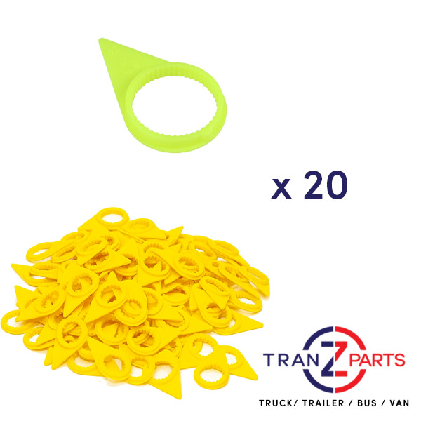 CHECKPOINT WHEEL NUT INDICATOR - 38MM YELLOW POINTER GENUINE x 20