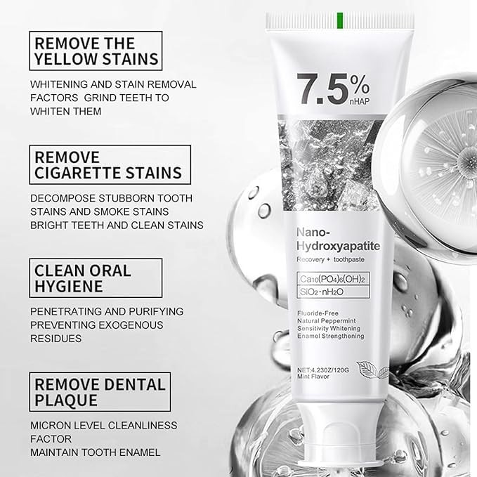 Hydroxyapatites Toothpaste, Deep Cleansing Toothpaste, Advanced Enamel Protectio