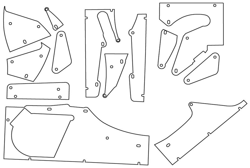 COLORED Plastics for Williams - Jungle Lord Pinball Machine