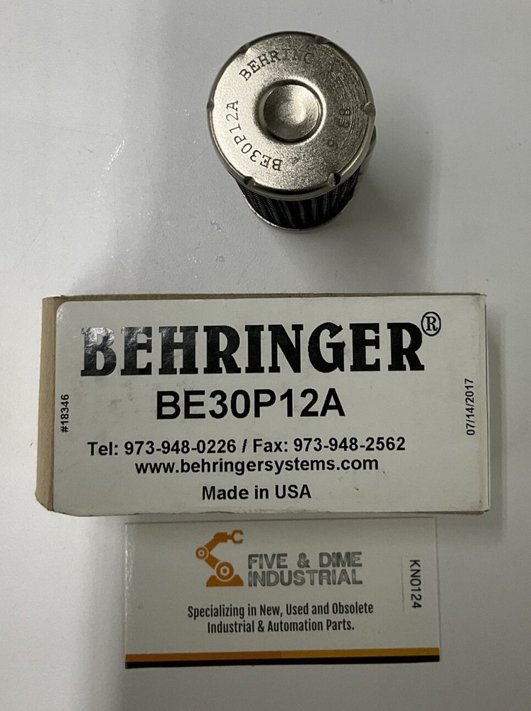 Behringer BE30P12A Oem Hydraulic Filter Element