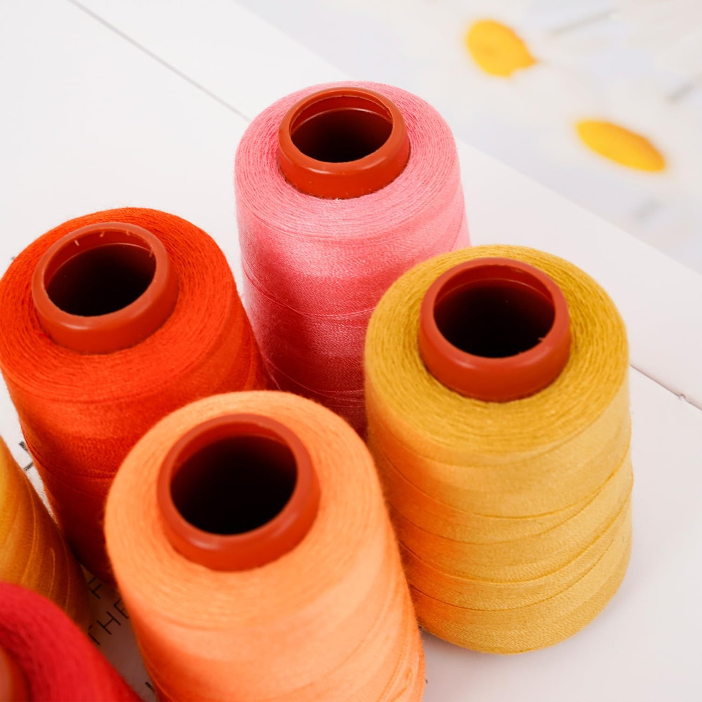 6 Pcs Sewing Thread, All Purpose Sewing Thread, 6 Spools Assorted Colors Each 80