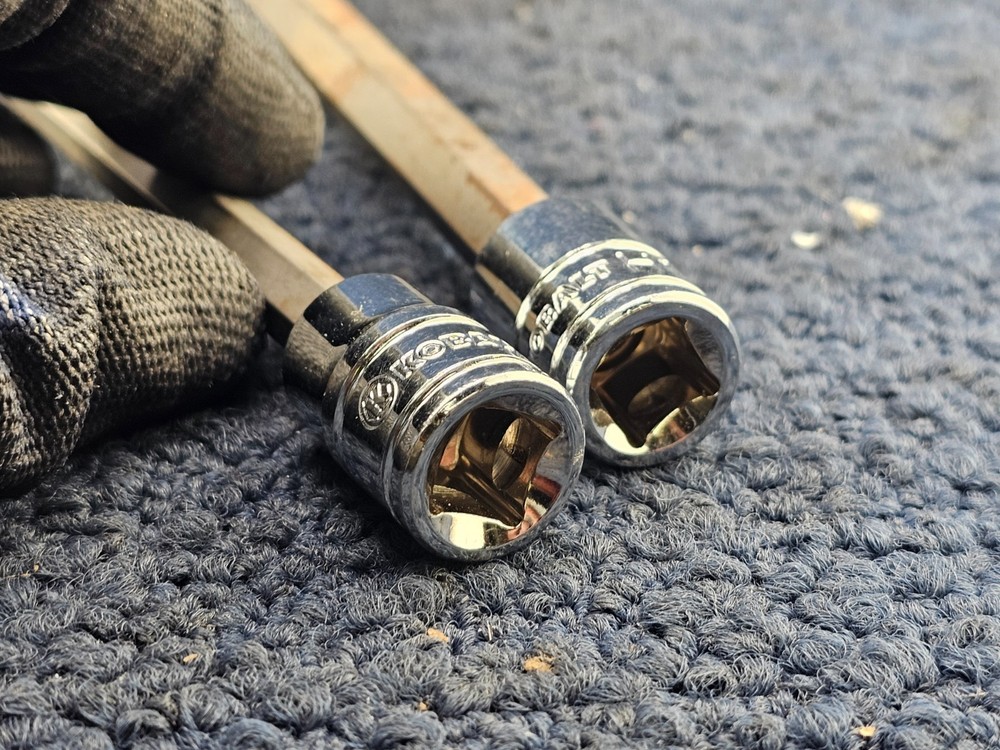 (QTY 2) KOBALT H8 & H10 Ball Hex Bit Socket Long