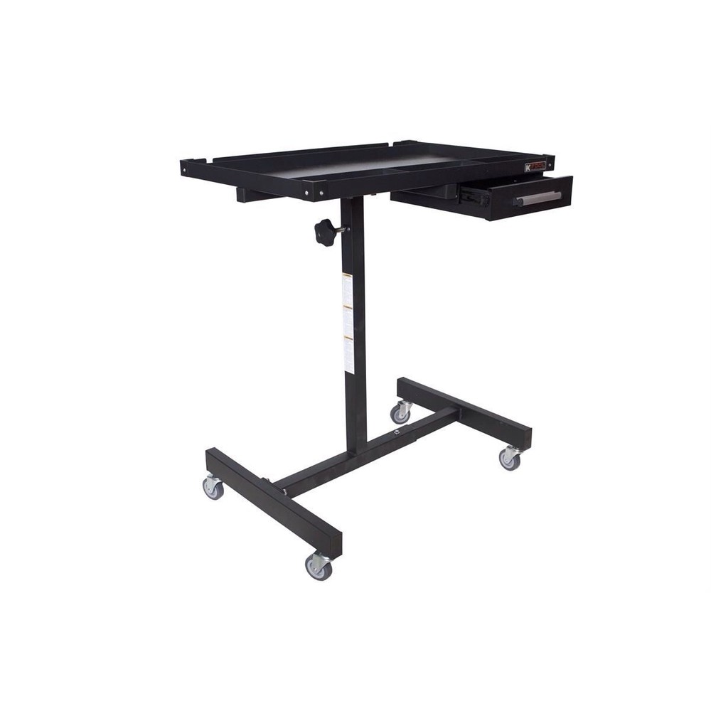 K Tool International Work Table 30 Inch Adjustable (Matte Black)