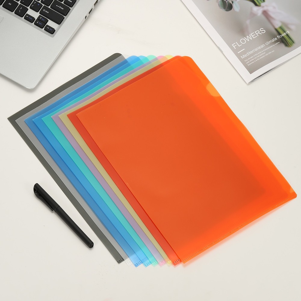 40 Pack A4 Plastic Folders Clear Folders l Type Pockets Documents Green