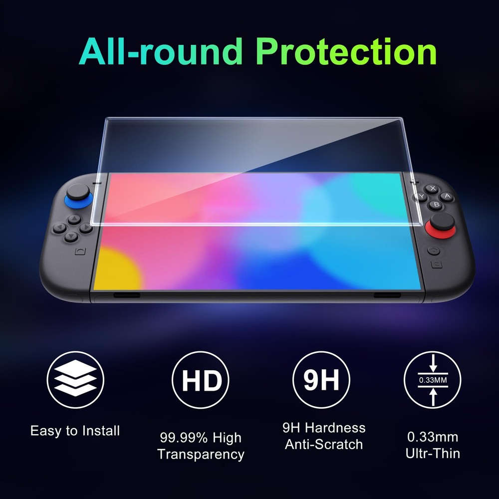 Nintendo Switch 2 - 7.9" Screen Protector - HD Clear with 9H Hardness - 2 Pack