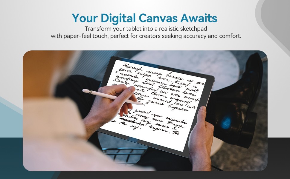 Penstudio Paper-Feel Screen Protector for iPad 7/8/9 | Anti-Glare