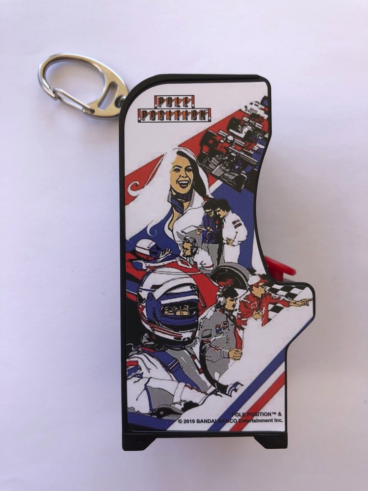 Super Impulse Playable Tiny Arcade Pole Position Arcade Cabinet Keychain