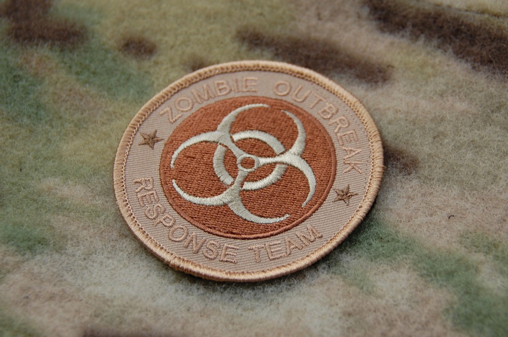 ZOMBIE OUTBREAK RESPONSE TEAM Tactical Biohazard Desert Patch Undead Hook