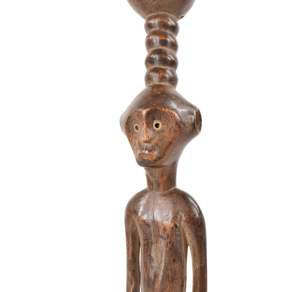 Dinka Male Figural Pipe On Custom Base Congo
