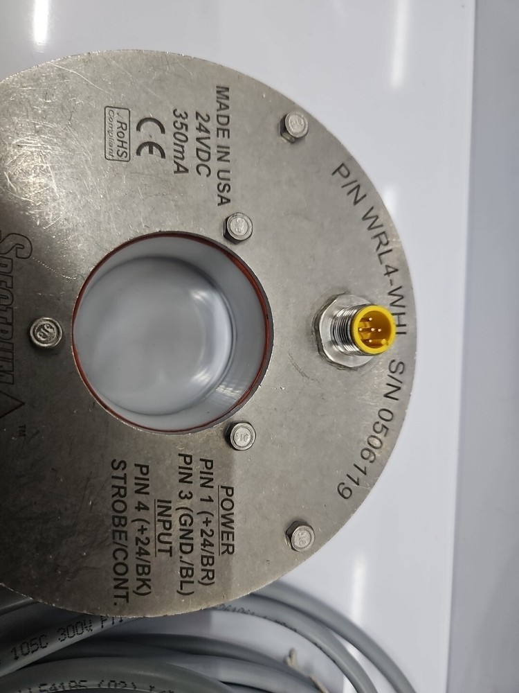 Spectrum Illumination WRL4-WHI Machine Vision Washdown 4" Ring Light