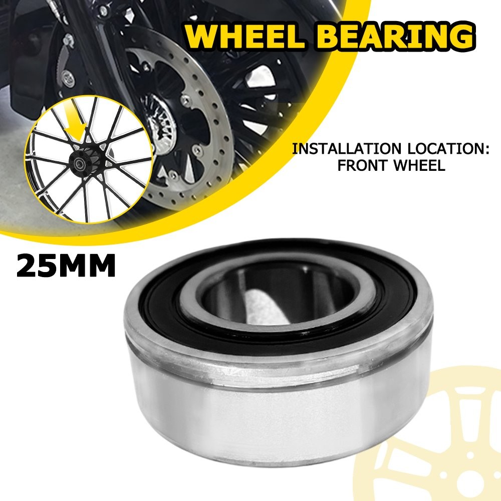 25mm ID Front Wheel Bearing Replace 1Kit For Harley 21" Wheels ABS Compatible US